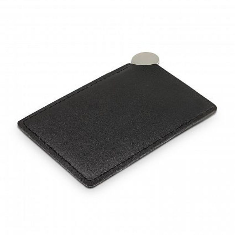 Set of 50 pocket-sized black vanity mirrors with protective sleeves, perfect for makeup enthusiasts and professionals.