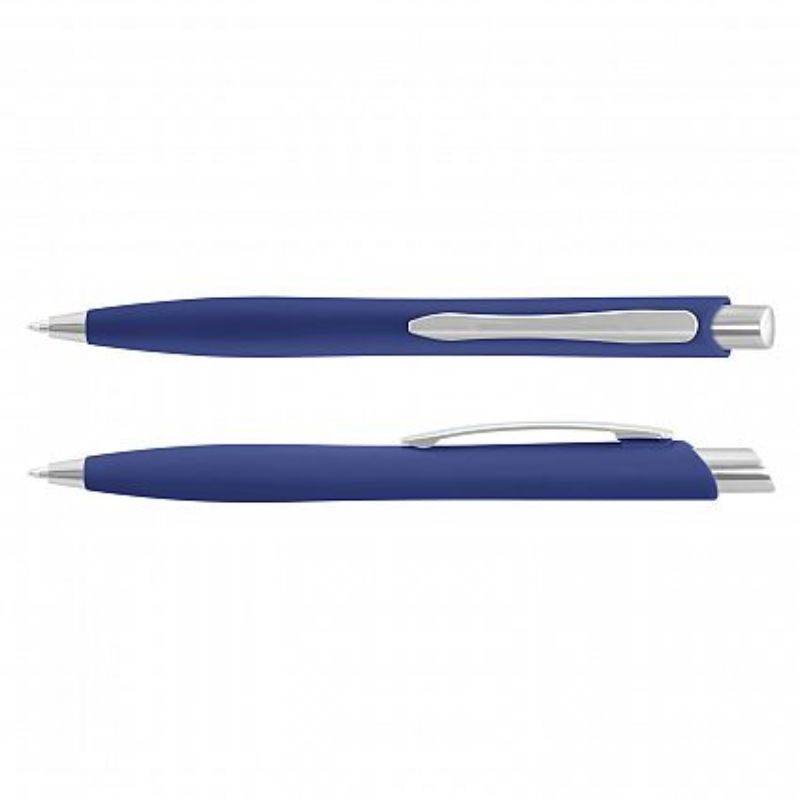 A set of 100 dark blue retractable pens with a soft-touch finish and smooth-flowing Dokumental ink for quality writing.