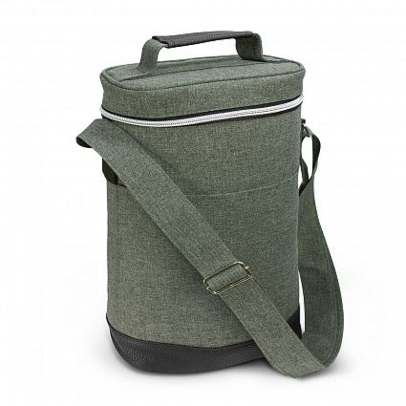 Set of 3 stylish grey and black wine cooler bags with insulation, waterproof lining, adjustable strap, and sleek design.