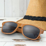 Malibu Premium Sunglasses in Heritage Natural, durable polycarbonate with woodgrain finish and UV400 protection, set of 30.