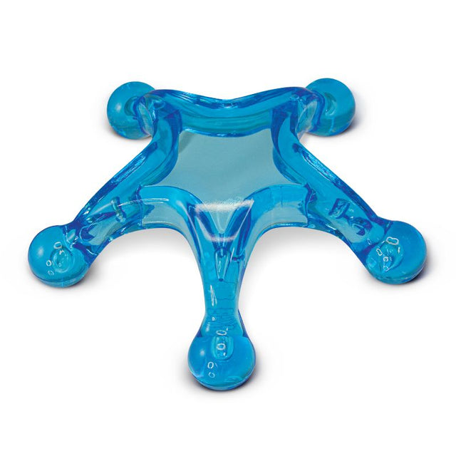 Set of 30 star-shaped translucent blue massagers for effective muscle tension relief and relaxation.