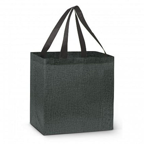 Set of 30 charcoal heather tote bags, spacious, durable, ideal for shopping, eco-friendly, with comfortable 505mm handles.