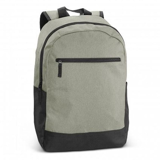 Set of 3 grey Corolla Backpacks with padded laptop sleeve, adjustable straps, and stylish heather finish for urban use.