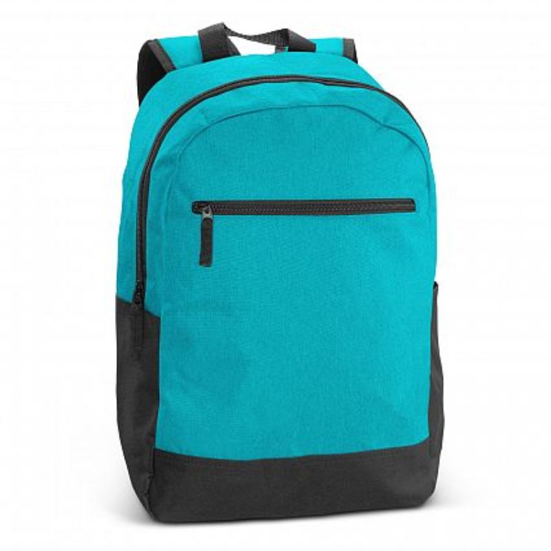 Light blue Corolla Backpack set of 3, made from durable polyester, featuring padded laptop sleeve and multiple pockets.