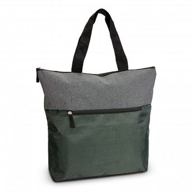 Grey Velocity Tote Bag set of 6 featuring stylish heather design, zippered closure, and strong woven handles for versatile use.