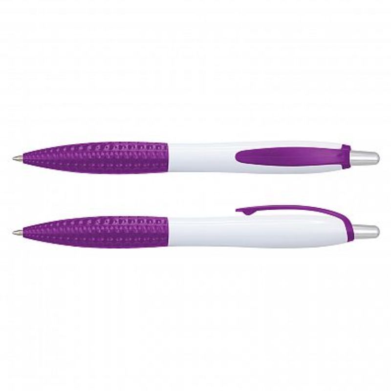 Xena Pen - White / Purple (Set of 100)