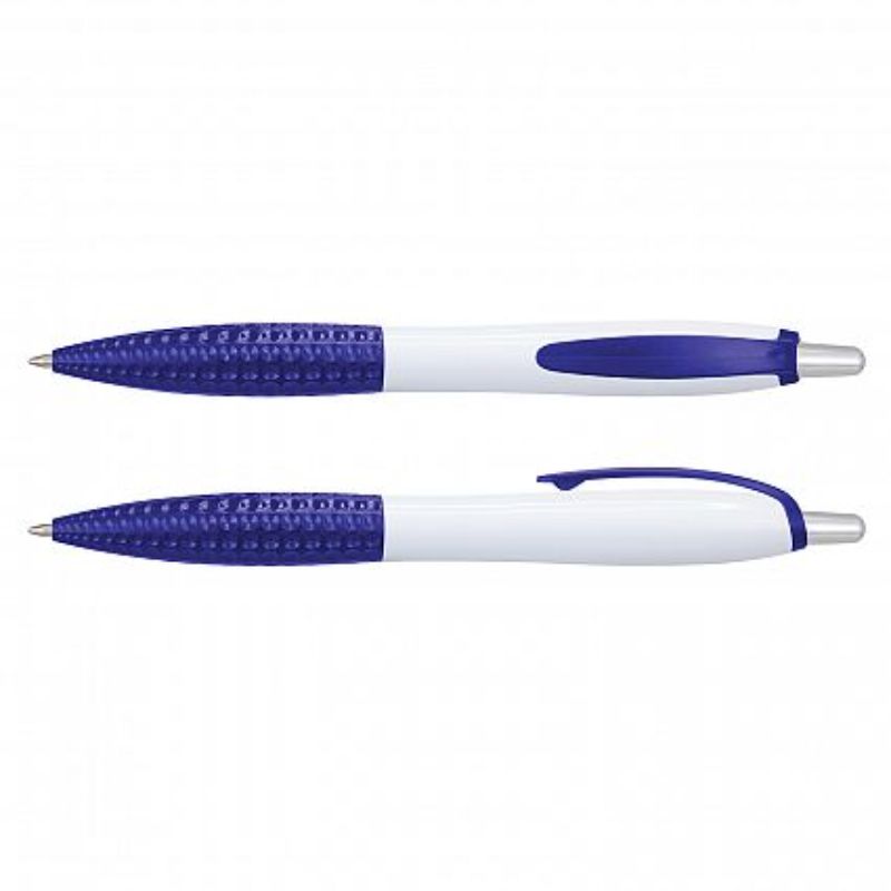 Xena Pen - White / Dark Blue (Set of 100)