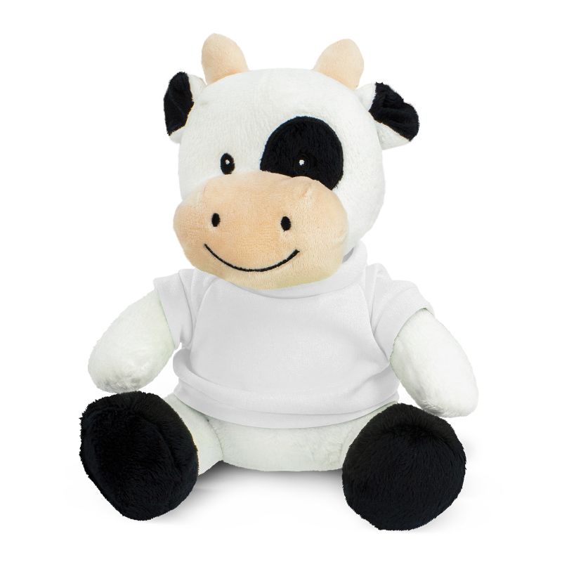 Set of 6 adorable white cow plush toys, 22.5cm high, perfect for kids' play, nurseries, and charming home decor.