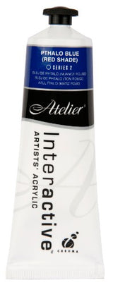 Vibrant 80ml Pthalo Blue (Red Shade) acrylic paint for versatile techniques, ideal for artists and mixed media projects.