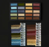 Vibrant set of 20 soft pastels in arid landscape hues, ideal for smooth application and blending in artistic creations.