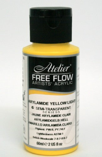 Acrylic paint in Arylamide Yellow Light, 60ml, offering vibrant color, smooth application, and versatile uses for artists.