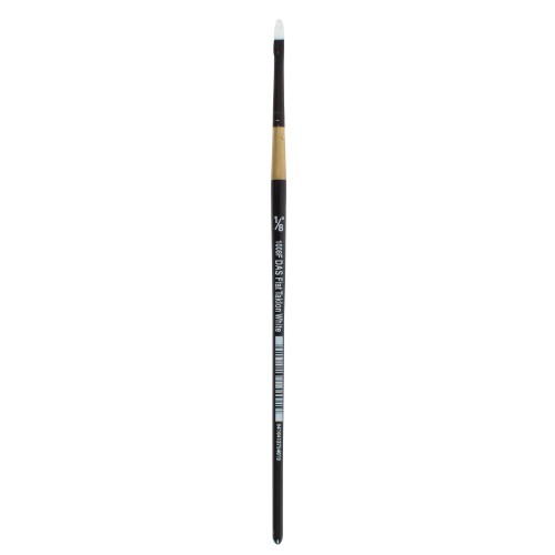 Artist Brush - Das S1008f Taklon Flat 1/8" with golden nylon bristles for precision in acrylic, oil, and watercolor painting.