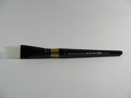 Premium flat artist brush with Taklon fibers for versatile painting techniques and precise control. Perfect for studio and outdoor use.