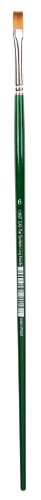 Das S1068f Synthetic Flat L/H #6 Artist Brush, ideal for smooth painting with excellent color retention and versatility.