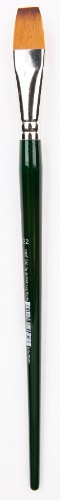 Synthetic flat brush Das S1068f #22, ideal for smooth strokes and color washes in acrylics, oils, and watercolors.