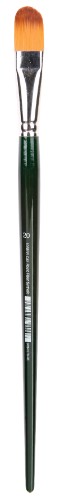 Premium synthetic filbert brush #20, ideal for precise blending and smooth application in oils, acrylics, and watercolors.