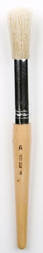 Das 1801 Round Bristle Brush S/H #6, a versatile tool for fine details and broad strokes in acrylic and oil painting.