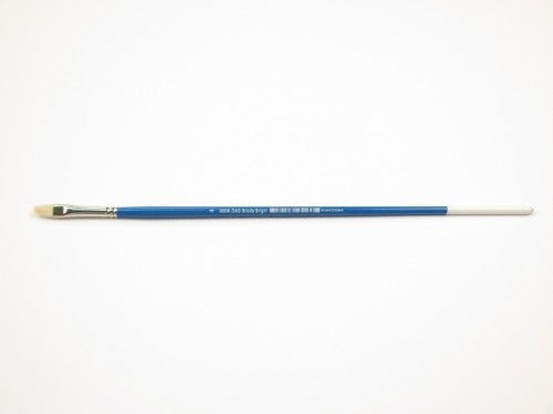 High-quality Das S2003b Bristle Bright #4 brush, perfect for detailed painting in watercolors, acrylics, and oils.