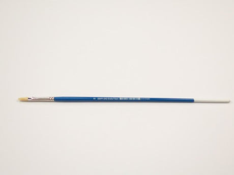 Bristle Filbert #2 artist brush with dense bristles for smooth application, perfect for acrylics, oils, and watercolors.