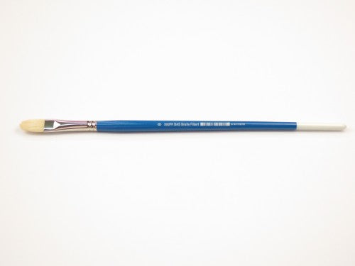Bristle filbert #8 artist brush for versatile blending in acrylics, oils, and watercolors, ideal for all painting levels.