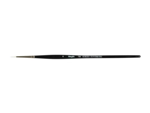 Premium Haydn S700r Brush No. 0 with fine white Taklon bristles for precision in watercolors, acrylics, and oils.