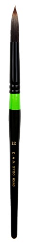 Artist Brush - DASS2720 Manglon Round #12 with versatile resilient filaments for precise control in various painting mediums.