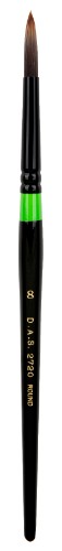 Artist Brush - DASS2720 Manglon Round #8 featuring versatile resilient filaments for precise strokes in various paint mediums.