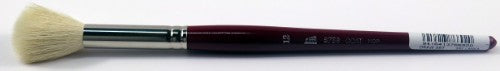 Premium S758 White Goat Round Mop #12 brush for smooth color application in watercolor, acrylic, and oil painting.