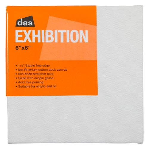 High-quality 6x6 inch Das Exhibition 1.5 Artist Canvas, perfect for various painting techniques with durable, pre-primed surface.