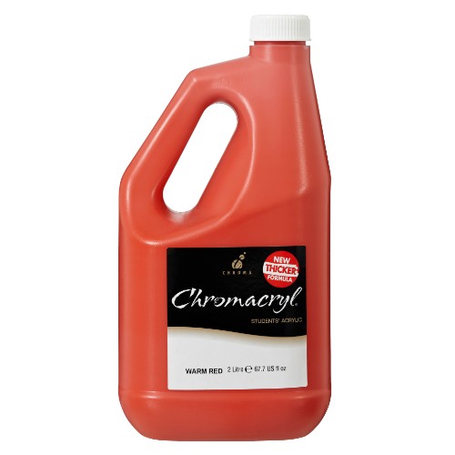 Acrylic Paint - Chromacryl 2lit Warm Red