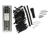 Premium willow charcoal sticks (7-12mm) for artists, ideal for drawing, sketching, and blending with rich black tones.