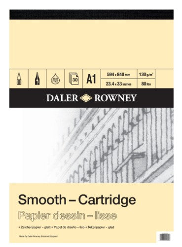 Series A Cartridge Pad A1 featuring 30 sheets of premium 130gsm acid-free paper for versatile drawing and artistic expression.