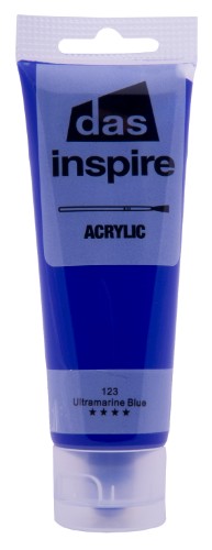 Vibrant 75ml tube of Phoenix Acrylic Ultramarine Blue paint, ideal for blending and layering on various surfaces.