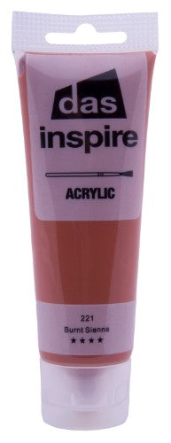 75ml tube of Phoenix Acrylic Burnt Sienna paint, offering rich color saturation and smooth consistency for artists.