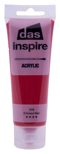 Vibrant 75ml Crimson Red acrylic paint for artists, offering smooth texture and excellent coverage for various projects.