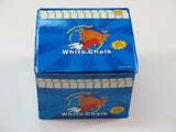 Set of 100 premium white artist chalk pieces, ideal for vibrant illustrations on various surfaces and easy cleanup.