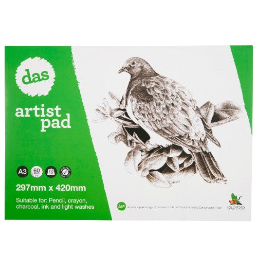 High-quality A3 sketch pad featuring Woodpigeon design, ideal for various mediums like pencil, crayon, and ink.