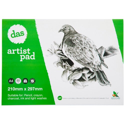 A4 sketch pad with 60 acid-free sheets, perfect for pencil, ink, charcoal, and more for artists and students.