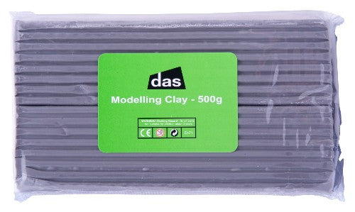 Versatile Das Modelling Clay 500g in grey, perfect for crafting, remains pliable and easy to manipulate for all ages.