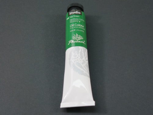 Artist Oil Paint in Sap Green, 50ml tube, perfect for vibrant landscapes and easy blending for all skill levels.