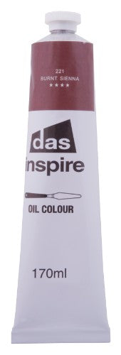 Rich burnt sienna oil paint in 170ml, ideal for aspiring artists, offering smooth application and excellent color retention.