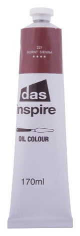 Rich burnt sienna oil paint in 170ml, ideal for aspiring artists, offering smooth application and excellent color retention.