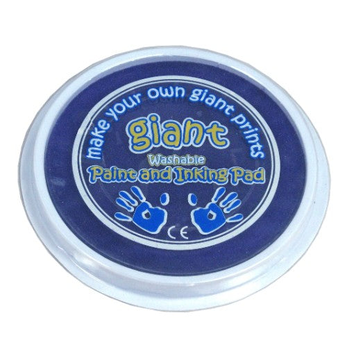 Giant Blue Paint Pad 15cm for kids, mess-free painting, compatible with palm printers, easy to clean and reusable.