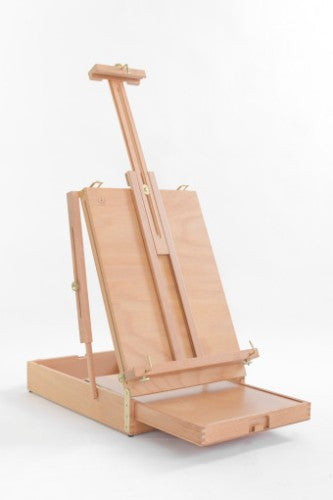 Portable CC-31 tabletop sketch box easel with adjustable height, sturdy base, and built-in storage for artists.