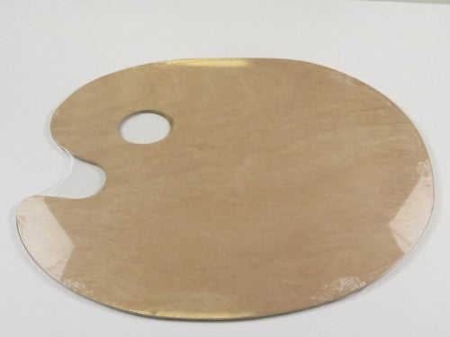 E5311l Oval Wood Palette 30x40 cm, perfect for mixing paints and enhancing creativity in artistic projects.