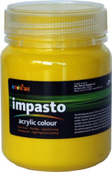 Fas Impasto Acrylic 250ml in Yellow Medium, thick paint for texture-rich art, ideal for impasto techniques and vibrant details.