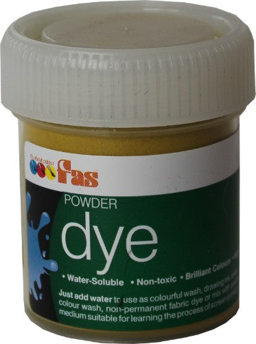 Fas Liquid Dye 50ml in vibrant ochre, perfect for fabric dyeing, artwork, and DIY projects with a warm earthy tone.