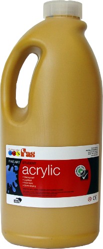 Vibrant 2L Yellow Oxide acrylic paint for artists, ideal for mixing, quick-drying, and non-toxic for safe use.