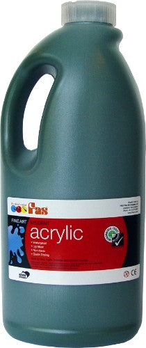 Acrylic Paint - Fas Student Acrylic 2ltr Green Dark (O)