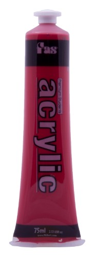 Vibrant Fas Student Acrylic in Cool Red, 75ml tube, perfect for students and beginners for versatile, quick-drying art projects.